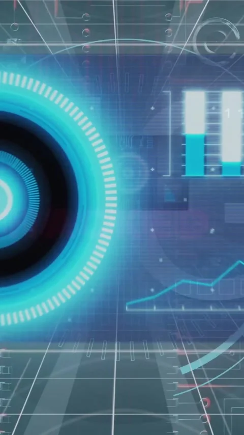 Animation of digital data processing over sceen Stock Footage 343920658