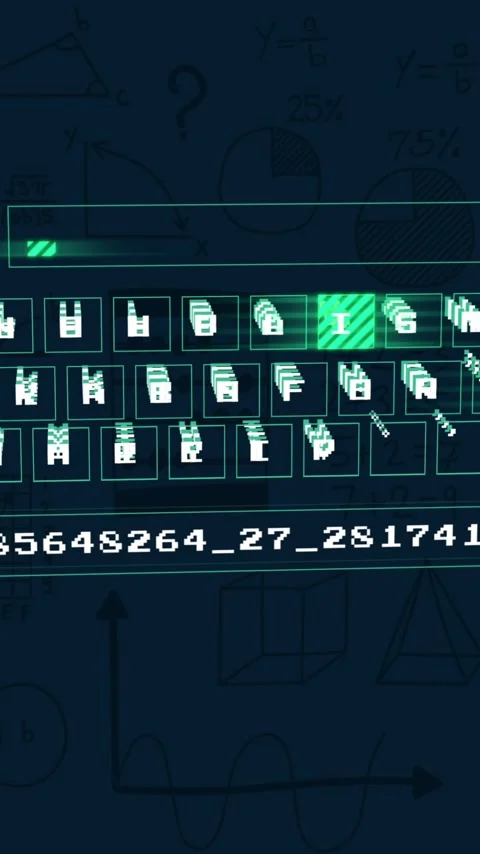 Animation of digital data processing over dark background Stock Footage 344284536