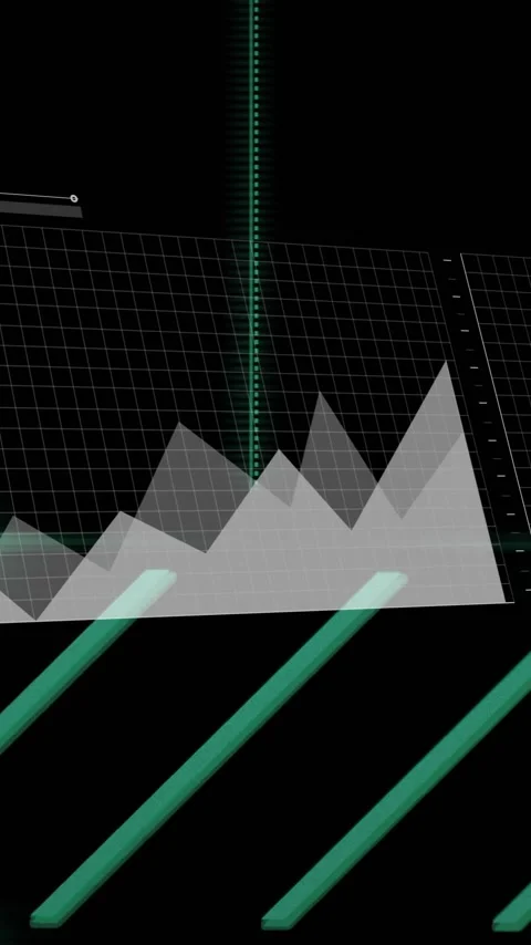 Animation of digital data processing over dark background Stock Footage 344284586