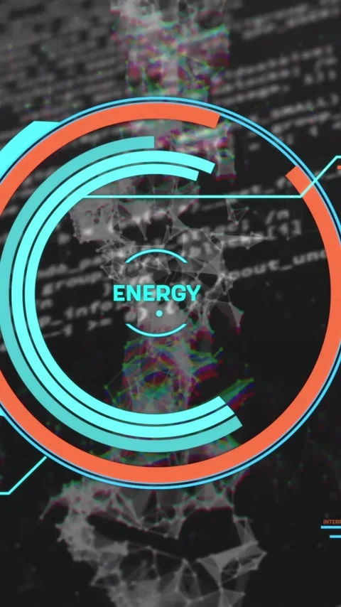 Animation of digital data processing with scope scanning over dark background Stock Footage 344284585