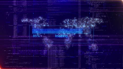 Animation digital data processing system hacked System hack security breach Stock Footage 311972665