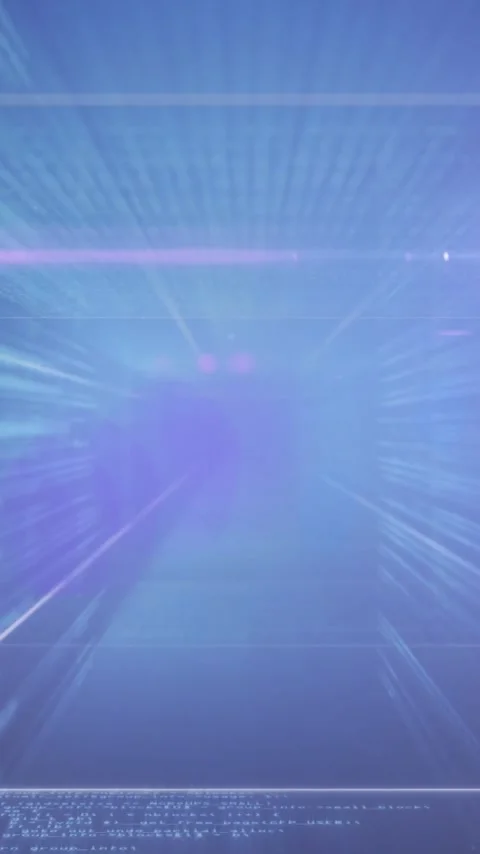 Animation of digital data streams and glowing light showcasing futuristic Stock Footage 344244703