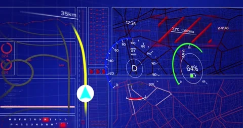 Animation of digital electric car speedo... | Stock Video | Pond5