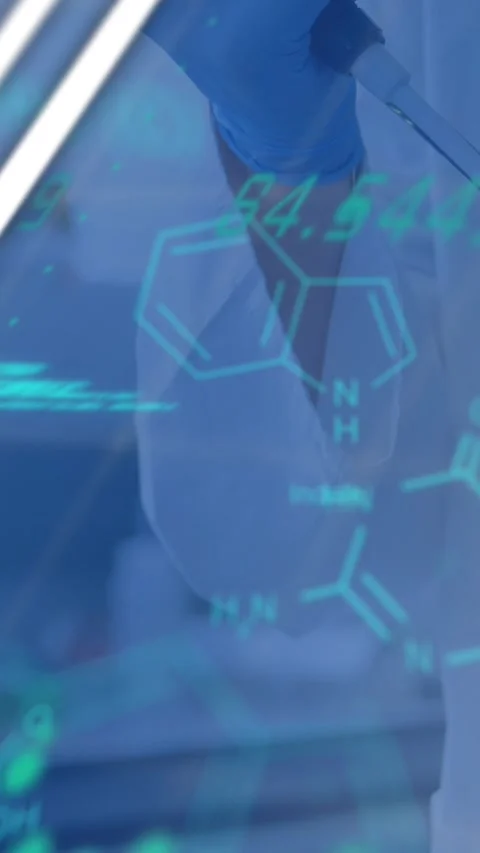 Animation of digital globe, multiple graphs, programming data, molecular 動画素材 320160300