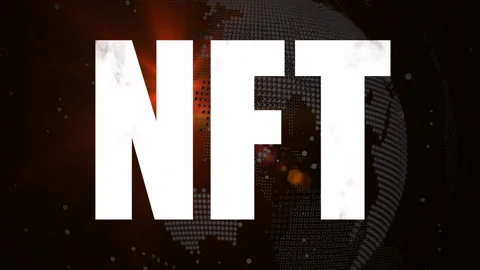 Animation of digital globe with NFT text and abstract data visualization Stock Footage 304160325