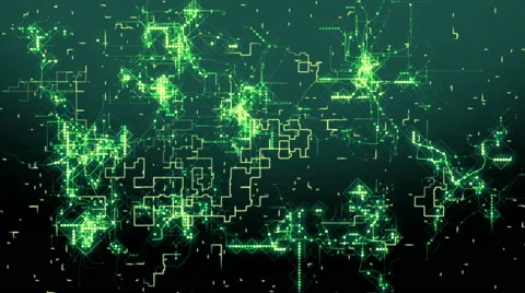 Animation of Digital Grid Stock Footage 64546606