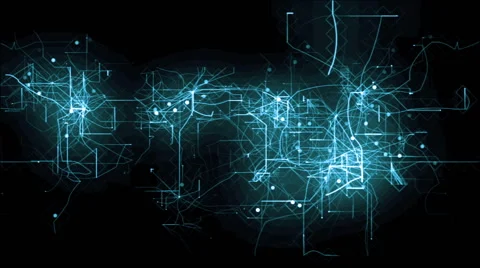 Animation of digital grid Stock Footage 64710287