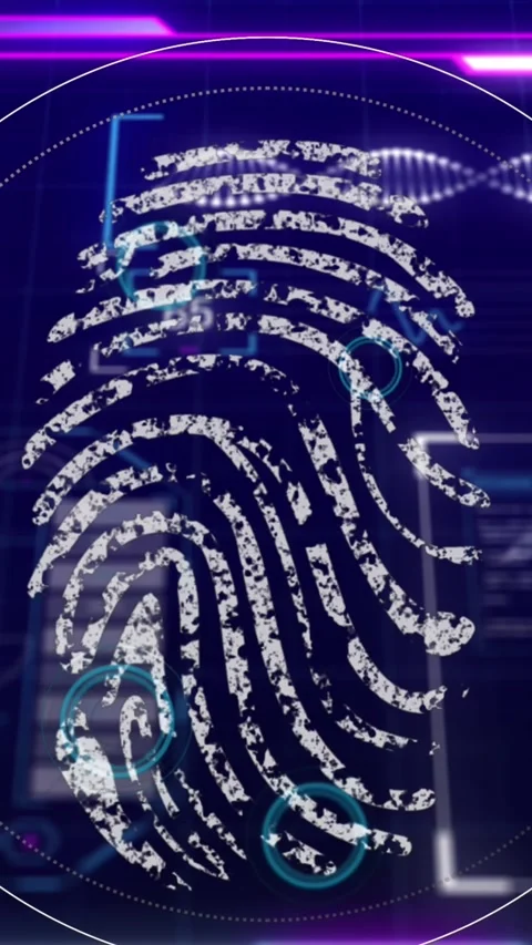 Animation of digital icon and data processing on interface Stock Footage 342097689