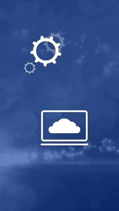 Animation of digital icons and data processing over blue background Stock Footage 320378538