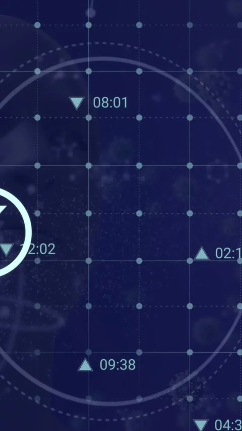 Animation of digital icons over dna structure and covid-19 cells floating Stock Footage 344613862