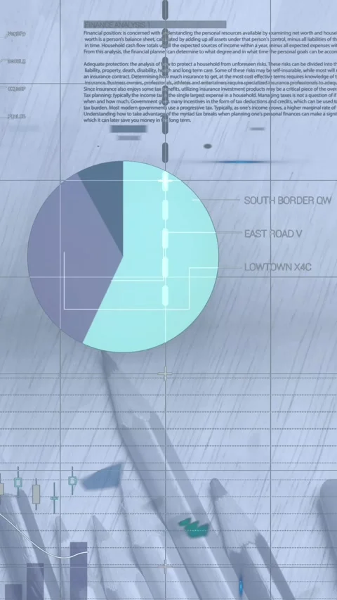 Animation of digital infographic interface over pencils and crayons and pins on Stock Footage 344369459