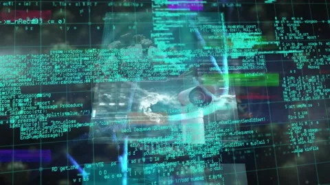 Animation of digital infographic interface with white blood cells, data and Stock Footage 327710081