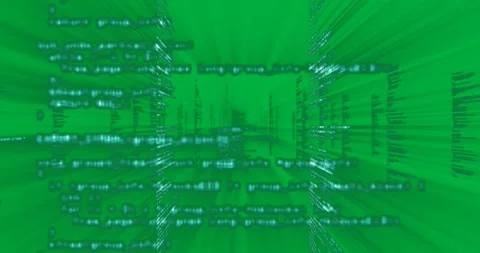 Animation of digital information on black background Video stock 324892317