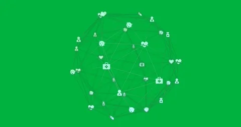 Animation of digital interface and globe of network connections with icons on Stock Footage 325176868