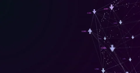 Animation of digital interface and network connections with arrows and numbers Stock Footage 132548409