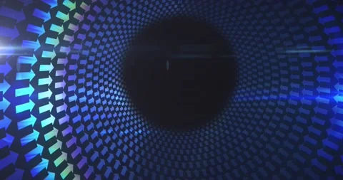 Animation of digital interface with glowing arrows in circle Stock Footage 144800658