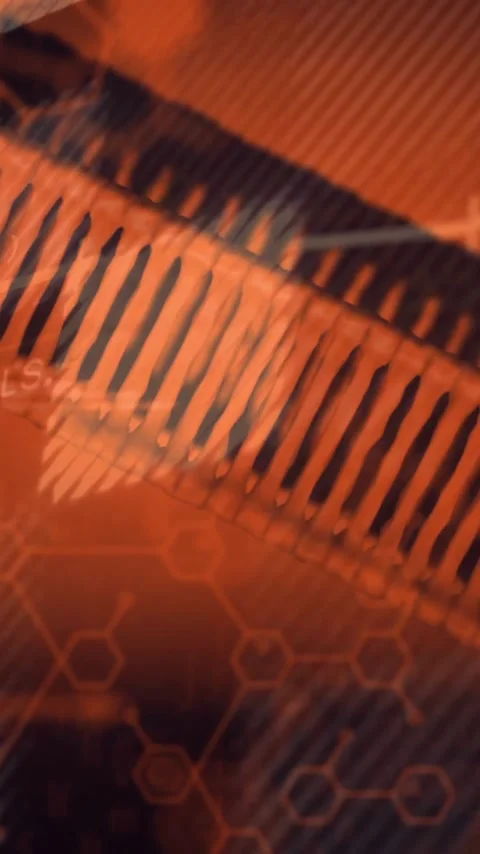 Animation of digital interface with hexagonal patterns and data processing Stock Footage 344285054