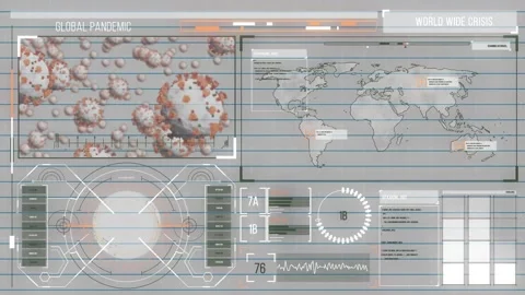 Animation of digital interface over grey... | Stock Video | Pond5