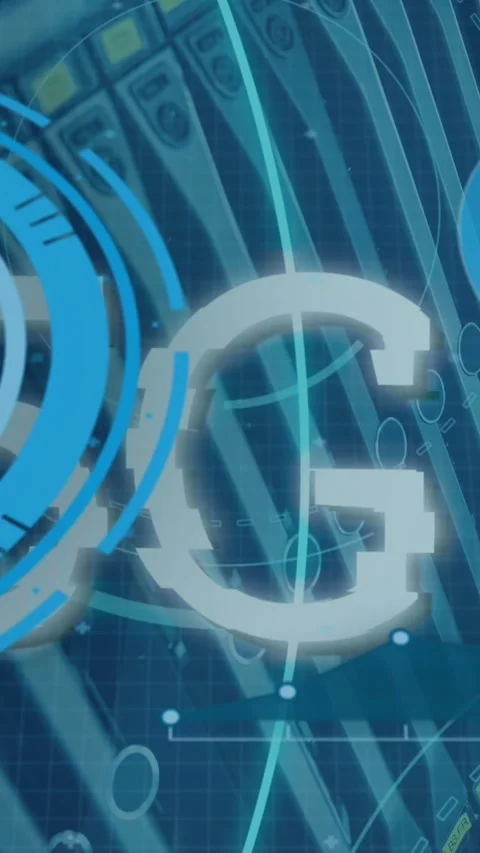 Animation of digital interface over server room Stock Footage 344722525