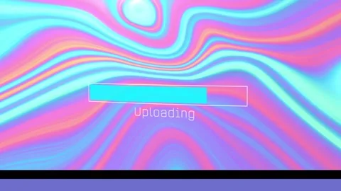 Animation of digital interfaces with loading bar on colourful background Stock Footage 327202779