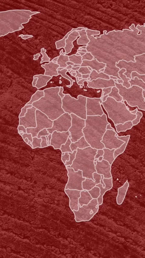 Animation of digital map moving over abstract brown background Stock Footage 344745917