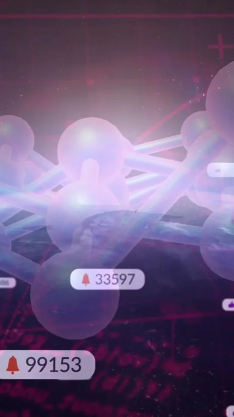 Animation of digital network with numerical data over world map in school Stock Footage 319727186