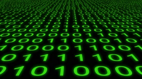 Animation of digital numbers, binary code Video stock 151977902