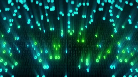 Animation of digital numbers, binary code. Digital Binary code Data Background. Stock Footage 334024433