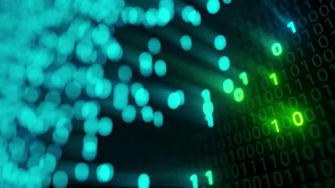 Animation of digital numbers, binary code. Digital Binary code Data Background. 스톡 동영상 334024739