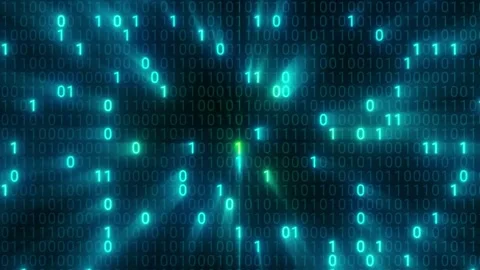 Animation of digital numbers, binary code. Digital Binary code Data Background. Stock Footage 334024751