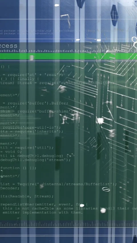 Animation of digital padlock and data processing over computer servers Stock Footage 343615317