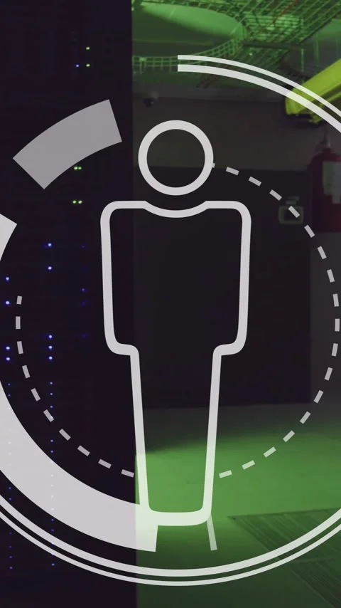 Animation of digital people icon and data processing over computer servers Stock Footage 342812845