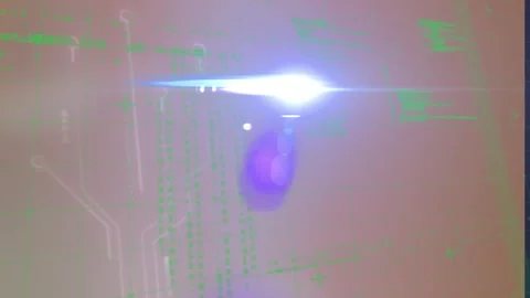 Animation of digital programming database and grid pattern moving in loop on 스톡 동영상 329413444