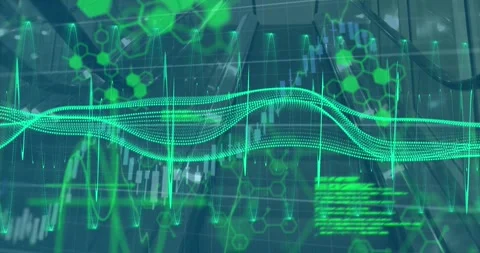 Animation of digital programming language with graphical hexagonal shaped and Stock Footage 328523269