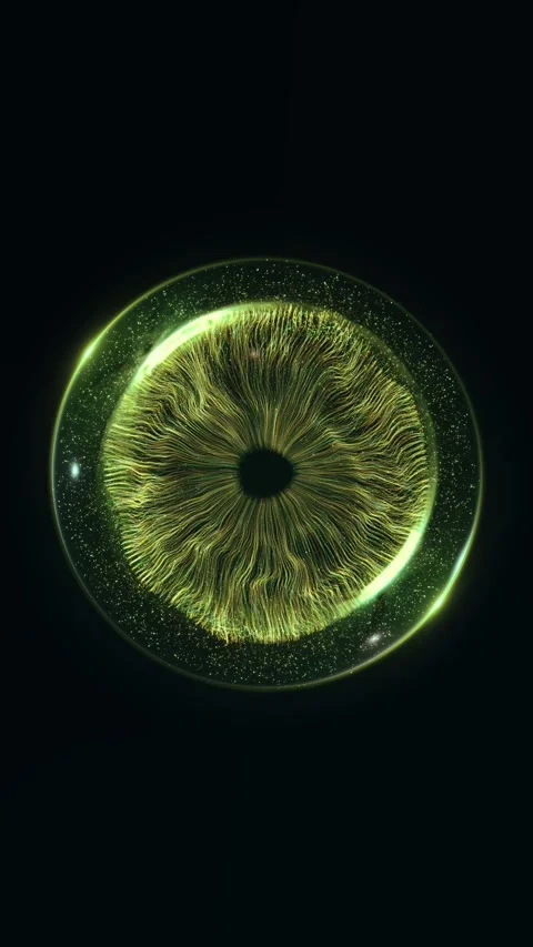 Animation of Digital robotic eye. Artificial intelligence scans information. Hig Stock Footage 341887665
