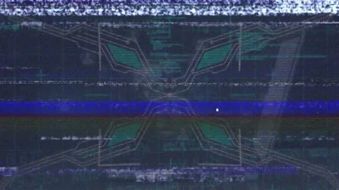 Animation of digital screen with glitch, globe and data Stock Footage 327781473