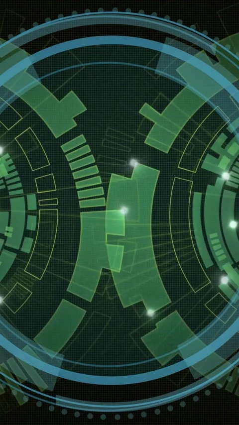 Animation of digital shield over scopes scanning Stock Footage 320280359