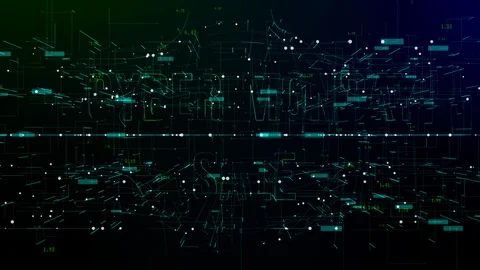 Animation of digital space with 'Cyber Monday Sale' text 스톡 동영상 106017407