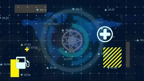 Animation of digital star in rotating ci... | Stock Video | Pond5