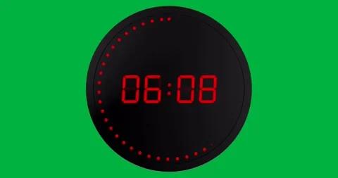 Animation of digital timer with red digits showing countdown on transparent Video stock 317925330
