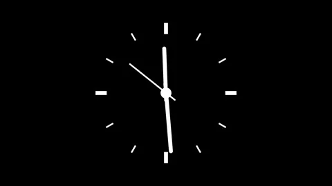 Animation of digital wall clock icon. 스톡 동영상 297952211
