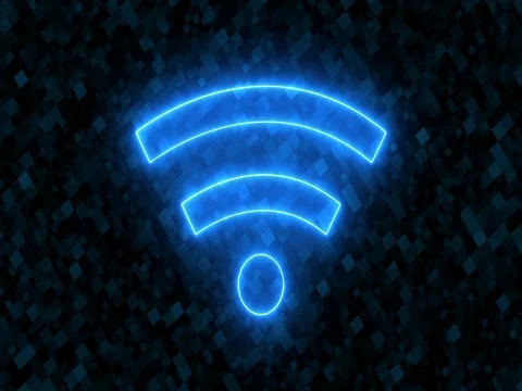 Animation Digital Wifi icon Stock Footage 75767566