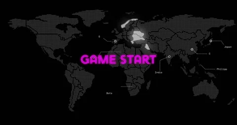Animation of digital world map with high... | Stock Video | Pond5