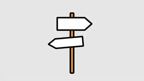 Animation of the direction indicator. Stock Footage 211853896