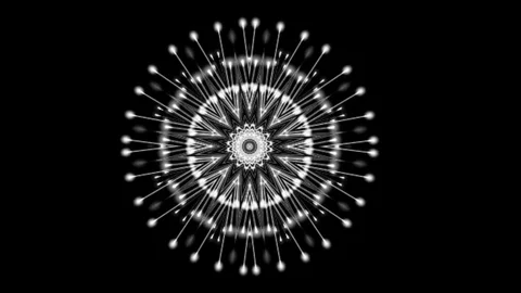 Animation Disco Lights. Light Tunnel. Seamless loo WHITE KALIDOSCOPE Stock Footage 122230331