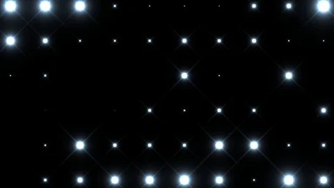 Animation disco panel with lamps blinking white lights on black background. Stock Footage 113821064