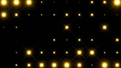 Animation disco panel with lamps blinking yellow lights on black background. Stock Footage 113821144