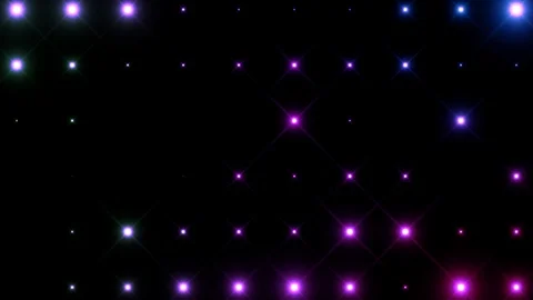 Animation disco panel with lamps blinking colourful lights on black background. Stock Footage 113821265