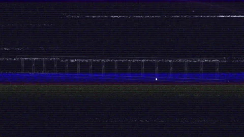 Animation of distorted horizontal lines and static interference on digital Stock Footage 304853816