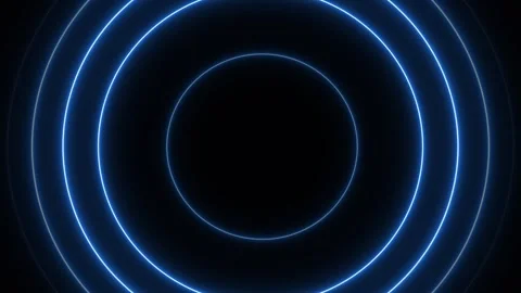 Animation of diverging circles. neon shock wave. animation of the circle. Stock Footage 308110896